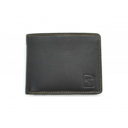 Ανδρικό δερμάτινο πορτοφόλι "Kion" 6168 black tan